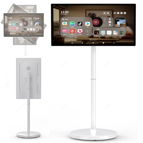 DPLXQPP 32 Rolling TV with Smart Touchscreen,Mobile Display with Ips Panel,10-Point Capacitive Touch, for Mom,Wife,Women,Family M2
