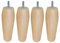 MARGOT 3700527816036 Atelier d'artiste Olive Lot de 4 Pieds de lit Bois Vernis naturel Hauteur 15 cm
