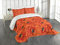ABAKUHAUS Orange Tagesdecke Set, Mohnblumen-Blumen Romantik, Set mit Kissenbezügen Feste Farben, für Doppelbetten 264 x 220 cm, Verbrannt orange gelb schwarz