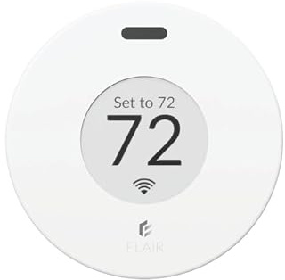 Flair Thermostat Puck Connecté sans Fil en Forme de Sphère Blanc, 254 grammes, Durée de Vie Batterie 12 Mois