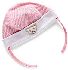 Steiff Mädchen Mütze, Orchid pink (rosa) gestreift L001912420(51/53) fällt etwas größer aus, ohne Bänder