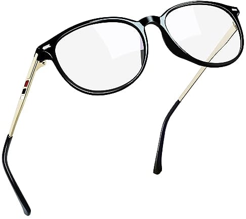 Joopin Elegante Blaulichtfilter Brille Herren Brille und Gaming PC Blaufilterbrille Damen Blue Light Glasses for PC and TV (Schwarz)