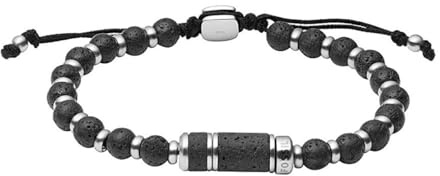 Fossil Armband Für Herren Dress, Länge: 250mm Schwarzes Edelstahlarmband, JF03688040