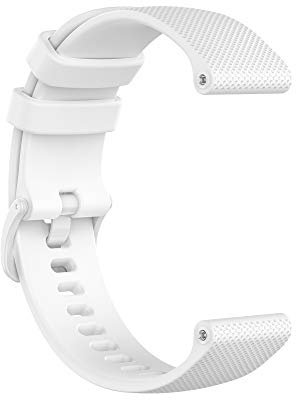 Uhrenarmband, 20 mm, Silikonarmband für Garmin Venu Sq, weiches Silikon, mehrfarbig, Sport-Ersatzarmband für Garmin Venu/Garmin Vivoactive 3/Vivoactive 3 Music (weiß), Silikon, Silikon