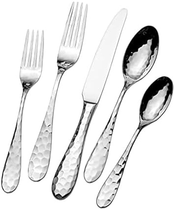 Mikasa, Lilah Besteckservice für 8 Personen, 45-teiliges Set, 18/10 Edelstahl, Besteckset mit Servierutensilien