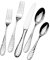 Mikasa Lilah 18.10 Stainless Steel 45-Piece Flatware Set, Service for 8,(Silver)