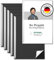 STRATAG Klemmschienen-Set (6 Stück) mit transparentem Deckel aus PP Kunststoff sowie Binderücken aus stabilem 350 g/m² Karton (Klemmmappe A4 Schwarz)
