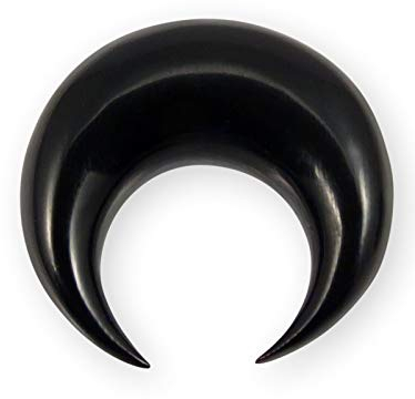 Fly Style Septum Ohr Expander Dehnsichel Piercing aus Büffelhorn - Handarbeit Dehnspirale Dehnungsschnecke, Grösse:7 mm (Paar)