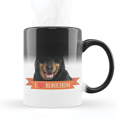 Mygoodprice MUG Magique qui change de couleur sensible à la chaleur - Thermosensible - en céramique au motif I love beauceron