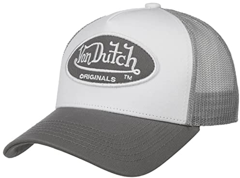 Von Dutch Boston Oval Patch Trucker Cap Basecap Baseballcap Truckercap Meshcap (One Size - grau)