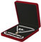 LETURE Samt-Schmuckset, Samt-Geschenkbox für Armband, Halskette, Ohrringe, Ring (rot)