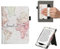 kwmobile Cover per Kindle Paperwhite Cover - Custodia per Kindle Paperwhite 6,8 Pollici 11 Generazione 2021 - eBook Reader Case - con Slot Portatessere - Mappa del Mondo