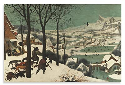 AAOTE Pieter Bruegel The Hunters in The Snow Malerei-Kunstposter, Heimdekor-Poster, Wandkunst, zum Aufhängen, Bilddruck, dekorative Malposter, 20 x 30 cm