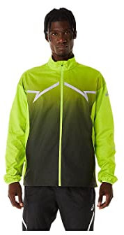 ASICS 2011C745-300 LITE-SHOW JACKET Jacket Men's LIME ZEST/PERFORMANCE BLACK XL