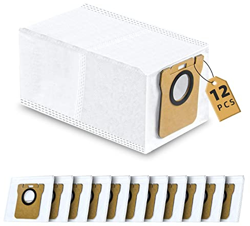 12 Stück Staubbeutel Zubehör für Dreame L10s Ultra / L10 Ultra / L20 Ultra & Xiaomi X10+ / X20+ Saugroboter, Große Kapazität 2.5L beutel Ersatzteile