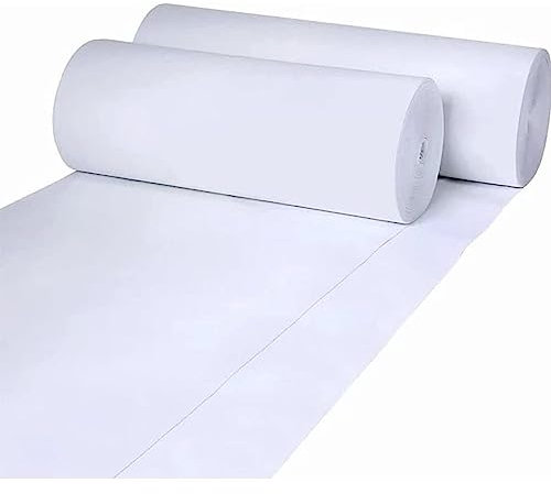 Tapis d'allée mariage blanc, rouleau de tapis de cérémonie d'événement de tapis d'allée antidérapant en polyester d'épaisseur 2mm pour couloir de bal d'étudiants de fête de mariage, 10m 20m 30m ( Size