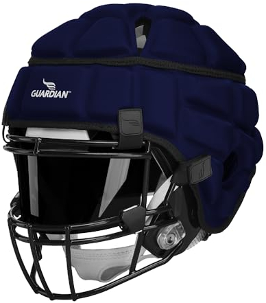 Guardian Casquette Soft Shell Casque de Football Lacrosse Réduit l'impact et protège Les Casques Taille Unique pour Les Jeunes, Le Lycée et Le Collège Bleu Marine
