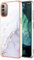 QIWEIQING Compatible avec Coque pour Nokia C12 Coque Girly Case Paillette Marbre Design Téléphone Coque Silicone Gel TPU Flex Soft Skin Etui pour Nokia C12.White YBD
