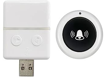 USB Wireless Doorbell Wireless Doorbell with Remote Control Call Volume Adjustable by Wall Front Doorbell Set Front Doorbell Suitable for Laptops, Computers etc.