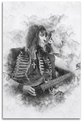 VZRSQZK Songwriter Joan Bon Jovi Poster, dekoratives Gemälde, Leinwand, Wandposter und Kunstdruck, modernes Familienschlafzimmer-Dekor-Poster, 20 x 30 cm