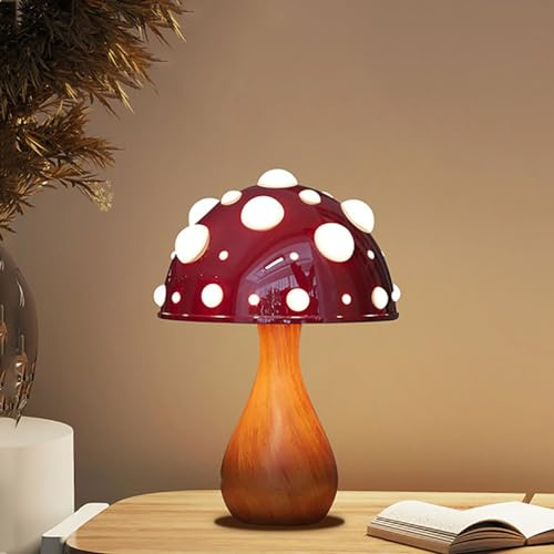 Pilz Tischlampe LED Mushroom Tischleuchte Nachttischlampe mit Kabel 3000K/ 4500K/ 6000K Pilz Lampe Deko Nachtlicht Mushroom Lampe Schreibtischlampe für Wohnzimmer Schlafzimmer Arbeitszimmer Hotel,B