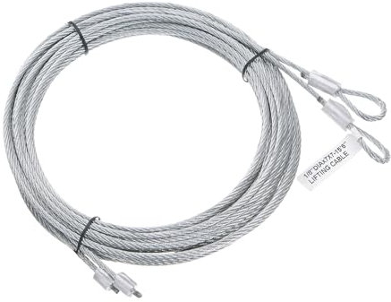 sourcing map 2 Pièces 15,6 Pieds 4,5 Mètres Câble de Porte de Garage 3mm de Diamètre Fil de Ressort de Torsion, Acier Galvanisé