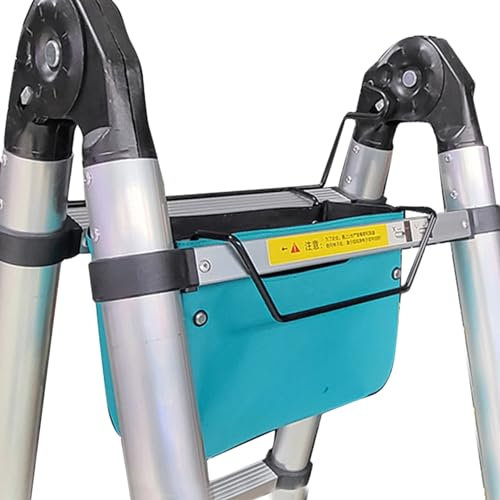 Borsa Porta Attrezzi da Uomo, Blu, Pieghevole, per Scale telescopiche, Custodia per Attrezzi Professionale, Organizer per Attrezzi da Lavoro per elettricisti, Idraulici, falegnami