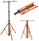 Double trépied pour projecteur halogène de 1,6 m - Orange/gris