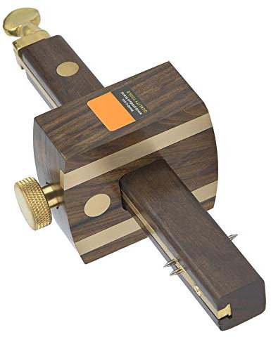 Mortise Marking Gauge, 8 Inch Woodworking Scribe Gaugedual Pin Depth Gauge Scribing Tool for Carpentry, Scribers Ruler Measuring Tool, for Draw Straight Lines