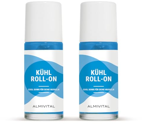 ALMIVITAL 2-er Set Kühl Roll-On to go | Natürliche Erfrischung für Muskeln & Co. | Belebendes Menthol sorgt für langanhaltenden Kühl-Effekt | Wohltuend nach Sport & körperlicher Aktivität | á 50ml