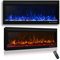 Mystflame BI42R, Wi-Fi Enabled Electric Wall Fireplace, Recessed Stove with 13 Flame Colours and Underlight, Log and Crystal Fuel Bed, 750/1500W Thermostat, Remote Control and Touch Screen (107 cm)