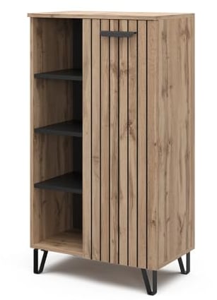Vicco Kommode Amber, Regal mit Türen, Braun, 60.2 x 110 cm mit 1 Tür