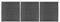 Set aus WPC-Zaunpaneelen, Schwarz, 526 x 186 cm, Sichtschutz für den Außenbereich, Schwimmbad-Ausrüstung