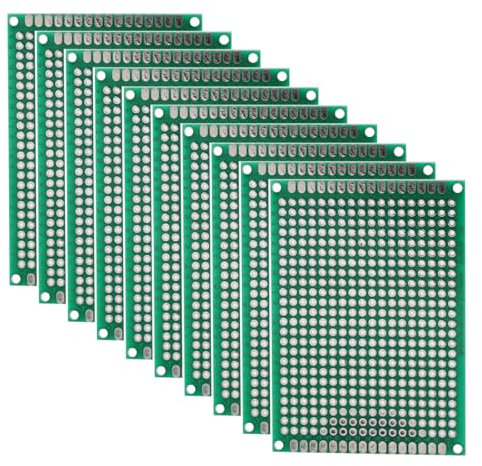 Heevhas Universalplatine doppelseitige Leiterplatten Universelle Leiterplatte Lochrasterplatine Lochrasterplatte PCB 5 x 7 cm Prototyp Kits PCB Board (10 Stück)