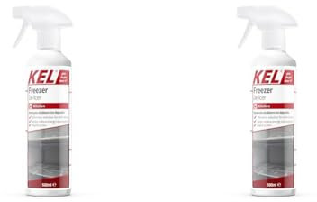 KEL - Freezer De-Icer Spray | Quick Thaw Defroster Defrosting Cleaner to Remove Ice Fast, Easy to Use Deep Freeze & Refrigerator- 500ml (Pack of 2)