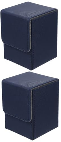 BCOATH 2stücke Pu Leder Karten Aufbewahrungsbox Für Spielkarten Praktische Karten Organizer Mit Genügend Stauraum Für Sammler Und Spieleliebhaber