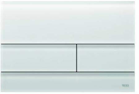 TECEsquare II WC-Betätigungsplatte Glas, für Zweimengentechnik, 9240824, Farbe: Glas weiß satiniert