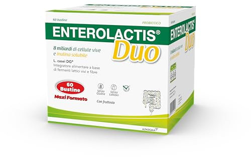 Enterolactis Duo, confezione da 60 bustine solubili: fermenti lattici, probiotici che aiutano a favorire l’equilibrio intestinale