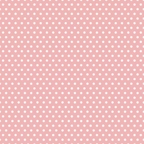 Rose and Hubble Polka Dot Fabric - 45 Inch Wide 100% Cotton Poplin for Dressmaking, Quilting, and Crafting - Soft, Cotton Fabric for Sewing, Apparel, Home Décor, Bag Making (Pale Pink, 0.5 Metre)