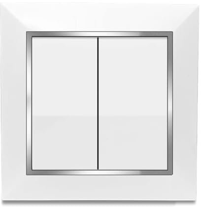 Interruptor Doble de Pared, Ichigo Ichie, SPDT, Pulsador, ON-OFF, 2 Posiciones, 16A, 250V, Resistente a Arañazos y Fuego, Ideal para Hogar y Oficina