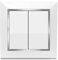Interruptor Doble de Pared, Ichigo Ichie, SPDT, Pulsador, ON-OFF, 2 Posiciones, 16A, 250V, Resistente a Arañazos y Fuego, Ideal para Hogar y Oficina
