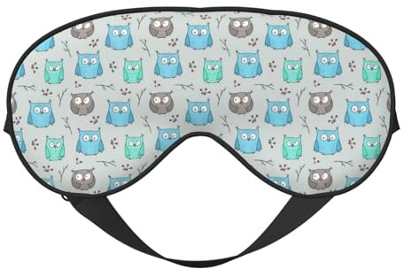 Eule Schlafmaske, Augenmasken zum Schlafen, doppelseitig, Schlafmasken für Damen und Herren, Verdunkelung Augenabdeckungen zum Schlafen, Reisen