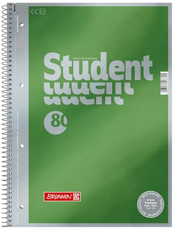 CREATIV DISCOUNT BRUNNEN Collegeblock Premium DIN A4, 80 Blatt, 90g/qm (CKP1069140) Lineatur 20, blanko