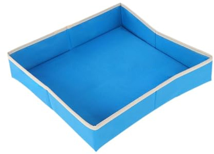 Sandbox Tray for Kids, Foldable Sand Tray 40x40x9cm (15.75x15.75x3.54 inch) with Waterproof Base, Portable Play Tray for Sand & Beach Toys