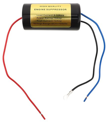 SHINEOFI Alternator Noise Suppressor and Powerline Noise Filter for Car Audio Stereo and Engine Systems with Voltage Protection for Cars