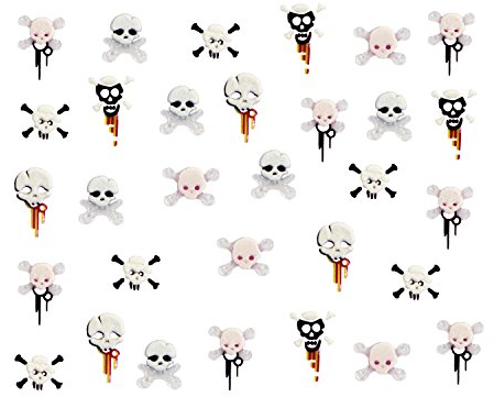 Oblique Unique® Fingernagel Sticker Aufkleber Damen Nagelsticker DIY Nail Art - selbstklebend (Piraten)