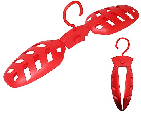 4boarder® HANGy Kleiderbügel Mehrzweck Bügel für Neoprenanzüge Tauchanzüge Shortys zusammenklappbar (rot)