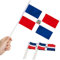 Anley Dominikanische Republik Miniatur-Flagge – 12,7 x 20,3 cm Mini-Dominikanische Flaggen, verblasst nicht, lebendige Farben – 12,7 x 20,3 cm Handstange mit 30,5 cm weißer, massiver Stange