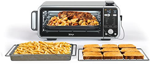 Ninja, horno tostador, freidora de aire, termómetro, freidora de aire para horno tostador, acero inoxidable, comidas rápidas, papas fritas, alimentos congelados, freír al aire, deshidratar,