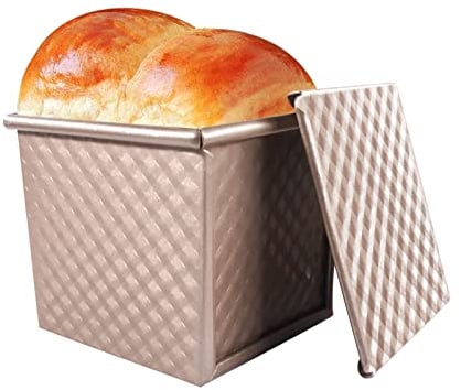 Brotbackform mit Deckel Toastbrot Backform Brotbackformen Toastbrotform Antihaft Brotform Kastenform mit Belüftungslöchern Kaiser Brot Toastform Pullman-Laib Pfanne für Brote Gebäck Kuchen 0.5lb-250g